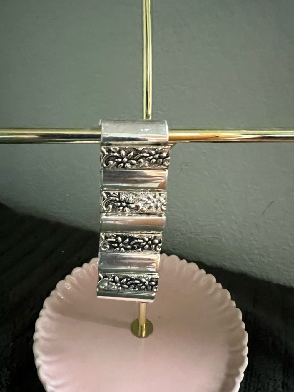 Premier Designs Silver Floral Link Bracelet #PDJ1